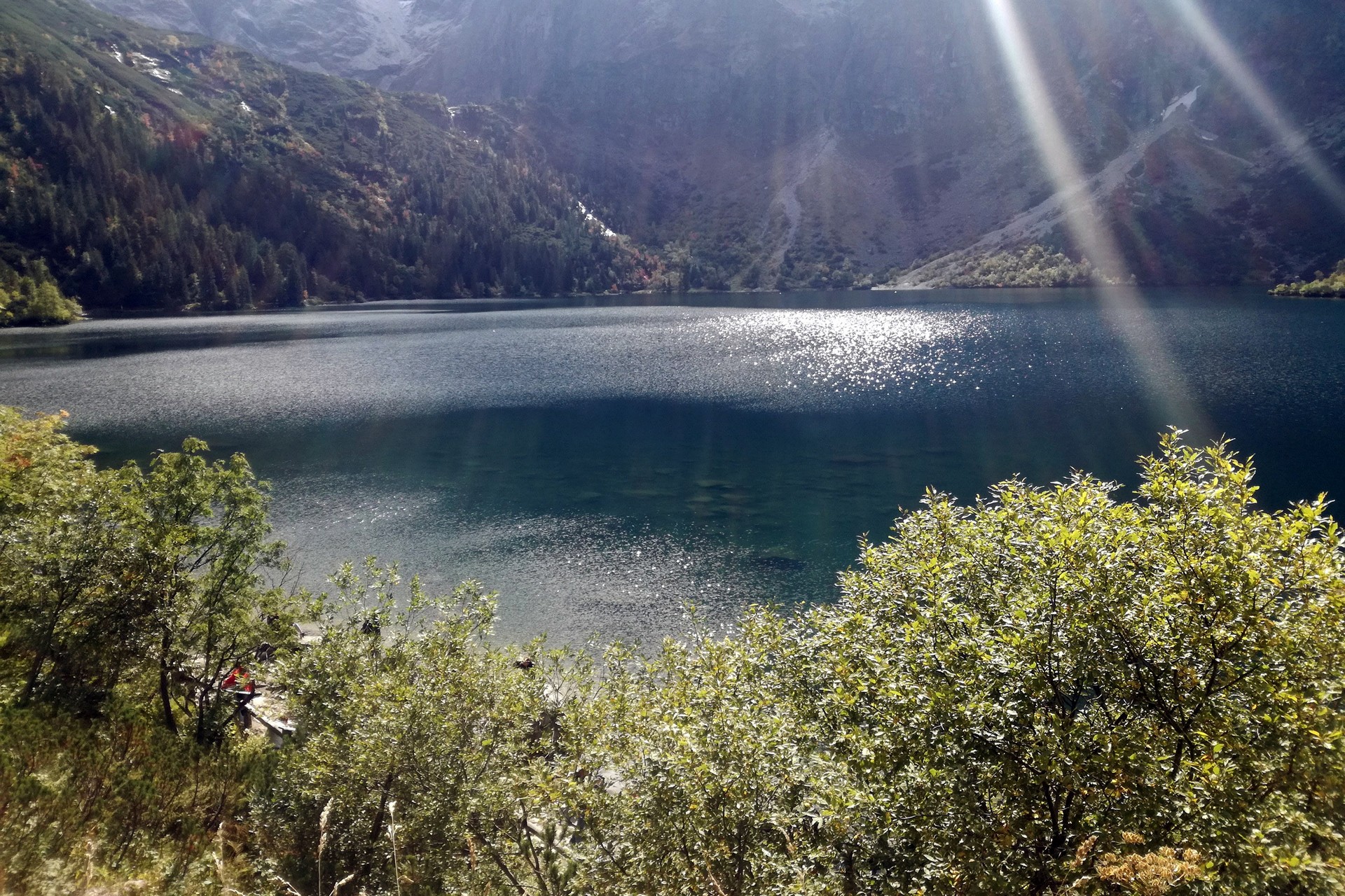 Jezioro pośród gór