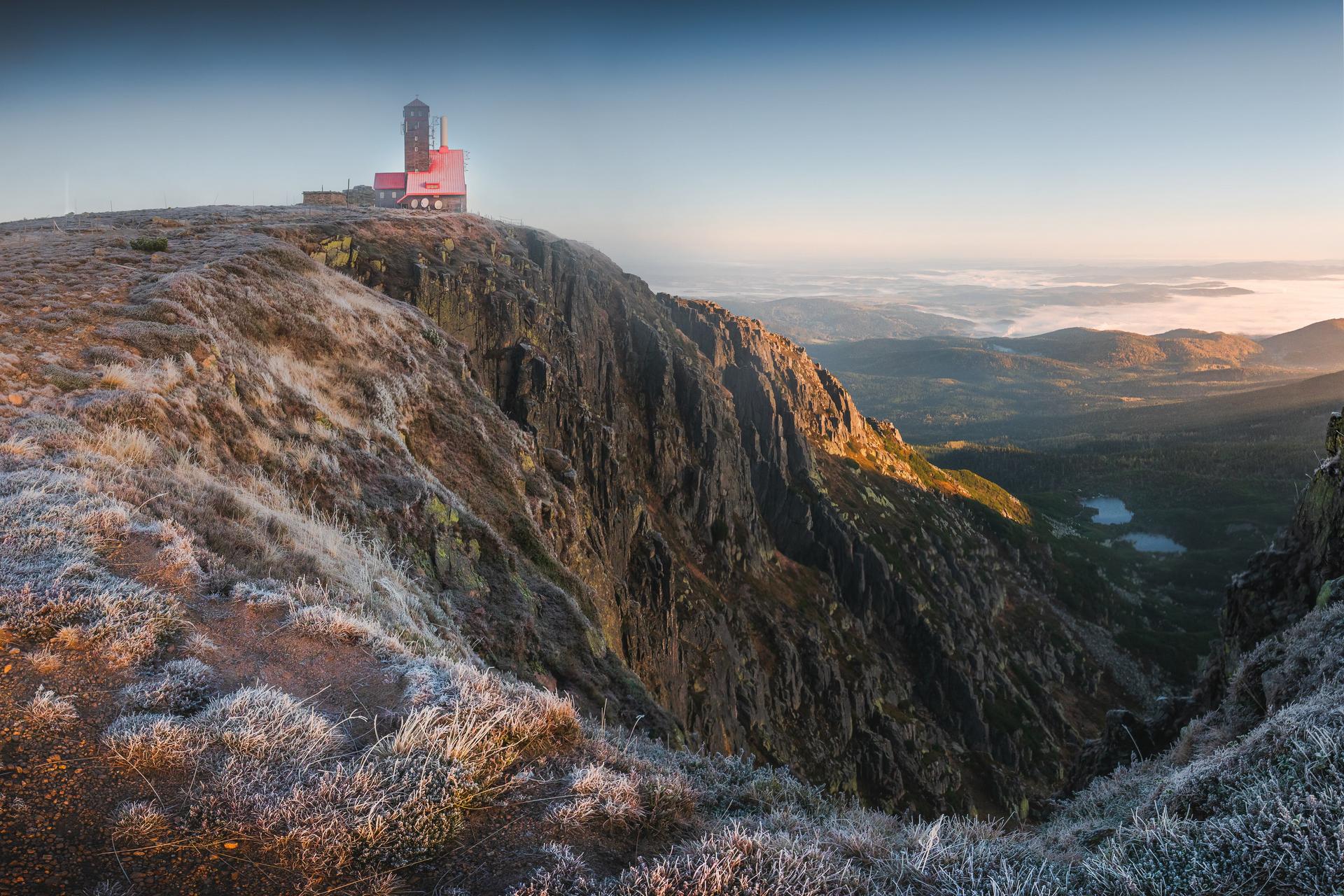 Granit karkonoski na stromych zboczach Śnieżnych Kotłów