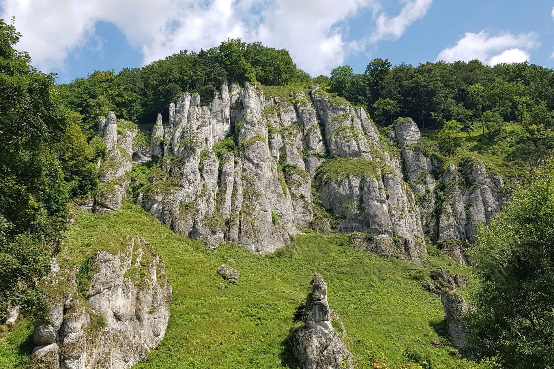 Skały przyodziane w zieleń